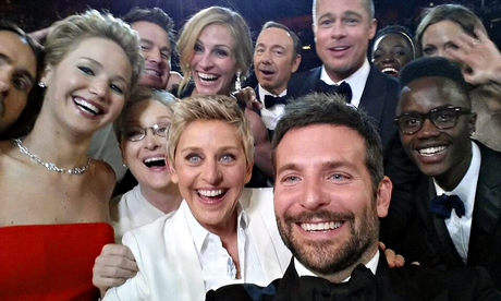 Ellen Degeneres selfie at the Oscars